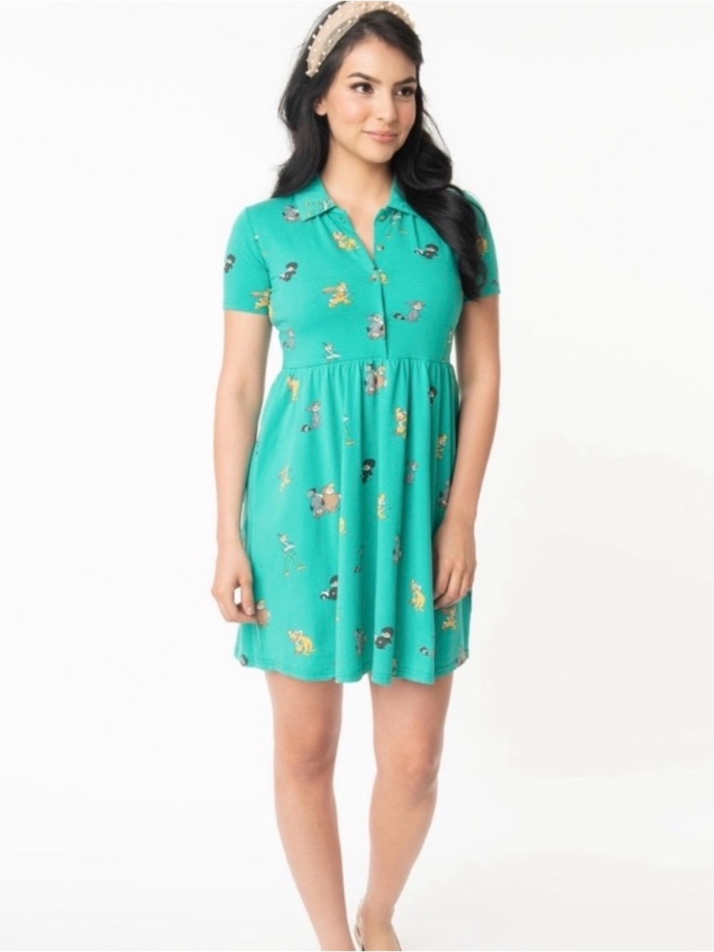 Cakeworthy Disney Peter Pan Lost Boys Fit & Flare Collared Dress